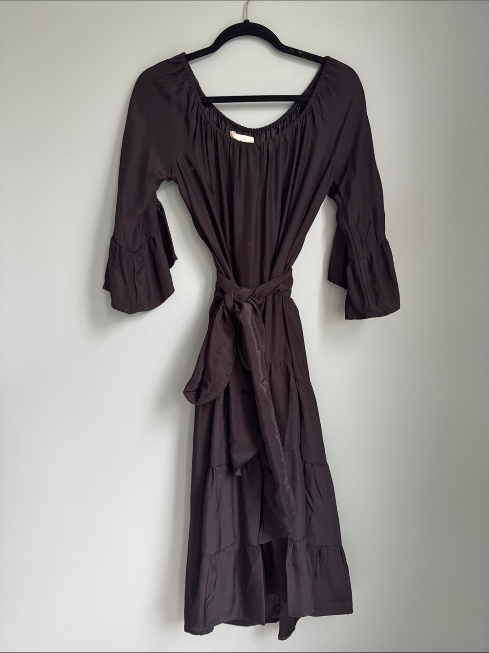Natalie Martin Mesa Dress - black, 100% silk, size m.